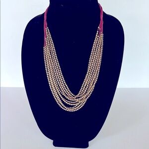 Elegant Gold Beaded Necklace NWT